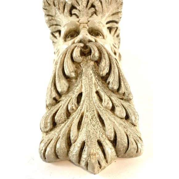 Vtg Green Man Forest Wizard Sculpture Wall Art Accents Unltd Renaissance Boho - Picture 4 of 10